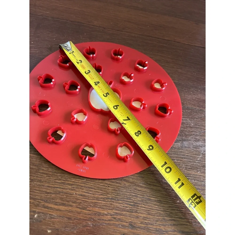 Apple Pie Top Cutter, Plastic, Red , 9.5 x 9.5 x 0.25‎ inches
